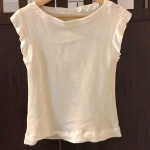 White boatneck top